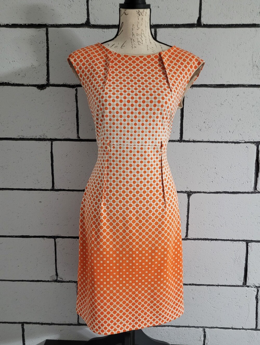 BUNDLE SALE! I Le Orange & Tan Polka Dot Dress Sz 8
